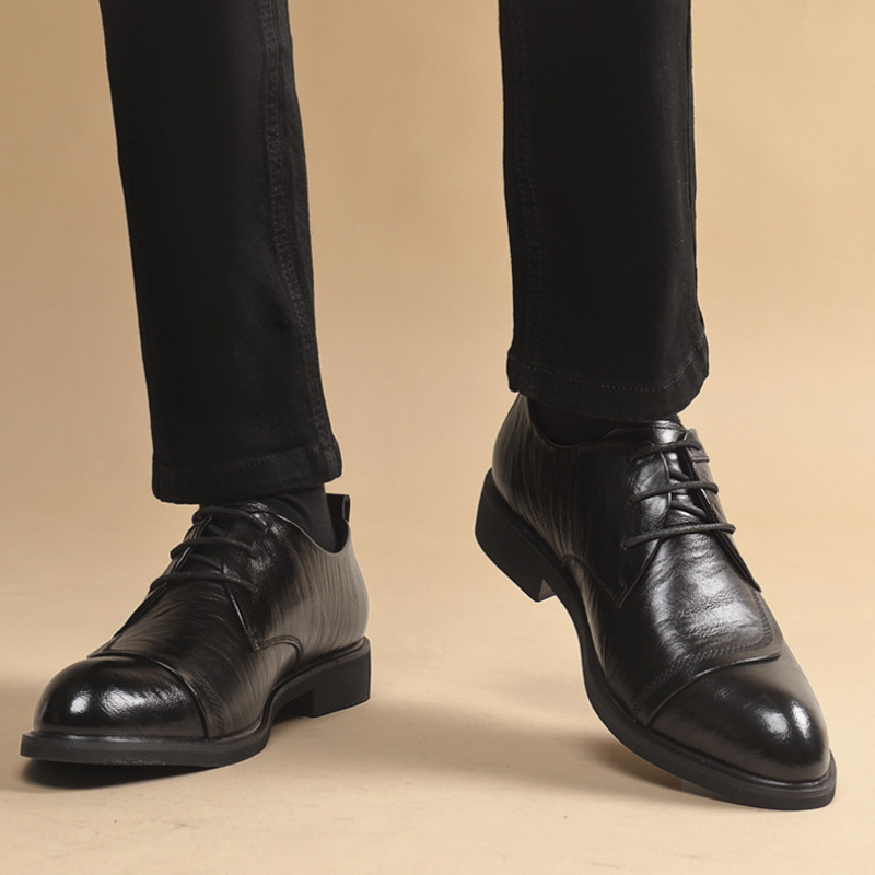 Men'S Formal Wear For Office - รองเท้าหนังแบบอ็อกซ์ฟอร์ดประดับหมุดโลหะ พร้อมเชือกผูก รองเท้าทางการใส่สบาย ไม่ลื่น เหมาะสำหรับธุรกิจ สำนักงาน