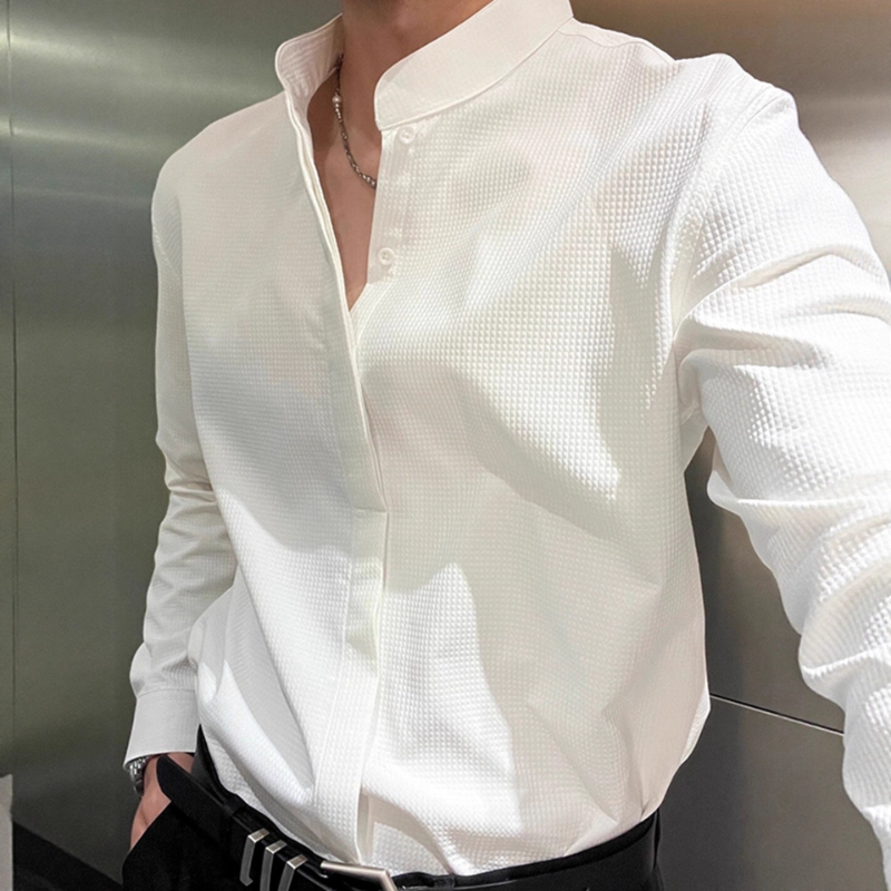Formal Wear For Men Xxl - เสื้อเชิ้ตผู้ชายสไตล์ผู้ใหญ่สำหรับฤดูใบไม้ร่วง ดีไซน์ใหม่ ใช้งานได้หลากหลายและคุณภาพสูง เหมาะสำหรับการแต่งกายอย่างเป็นทางการ