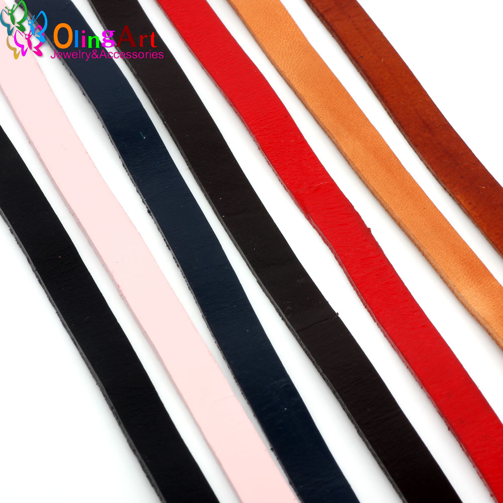 Patent Leather Oxford - OlingArt 10*2 มม.1 YARD/Lot หลายสีแบนเชือกหนัง/สาย DIY