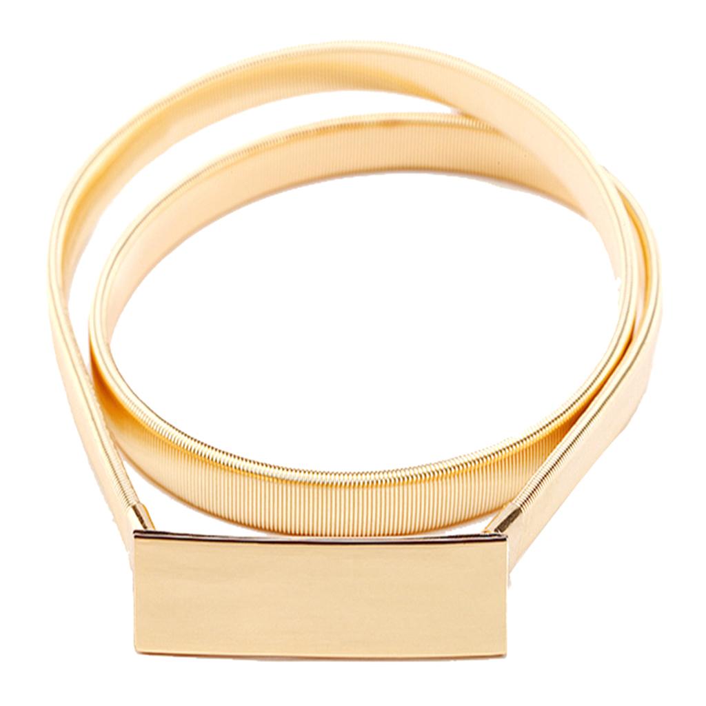 เข็มขัดเอวแบบยืดหยุ่นสีทอง สาย - Formal Belt Leather Thin บทวิจารณ์และราคา