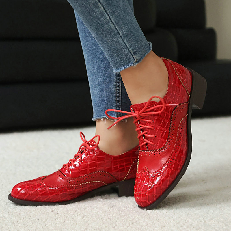 รองเท้าอ็อกซ์ฟอร์ดลายหินสำหรับ - Patent Leather Oxford บทวิจารณ์และราคา