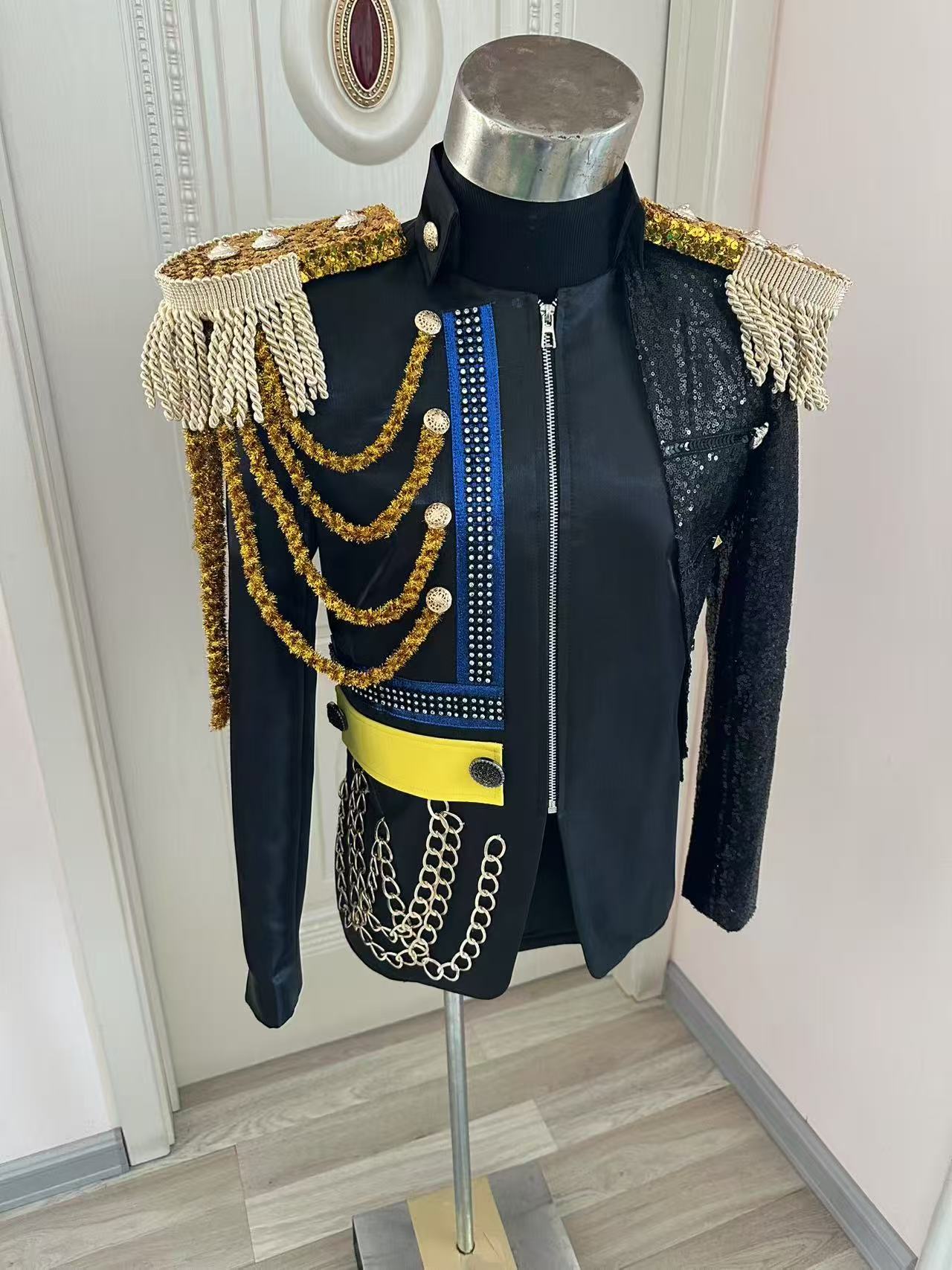 เสื้อแจ็คเก็ตชายพู่ห้อยสไตล์รอ - Men Formal Party Wear Dress บทวิจารณ์และราคา