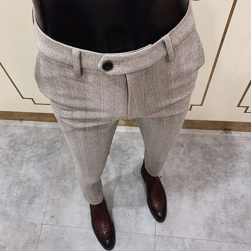 กางเกงสูททำด้วยผ้าขนสัตว์เนื้อ - Men'S Formal Wear For Office บทวิจารณ์และราคา