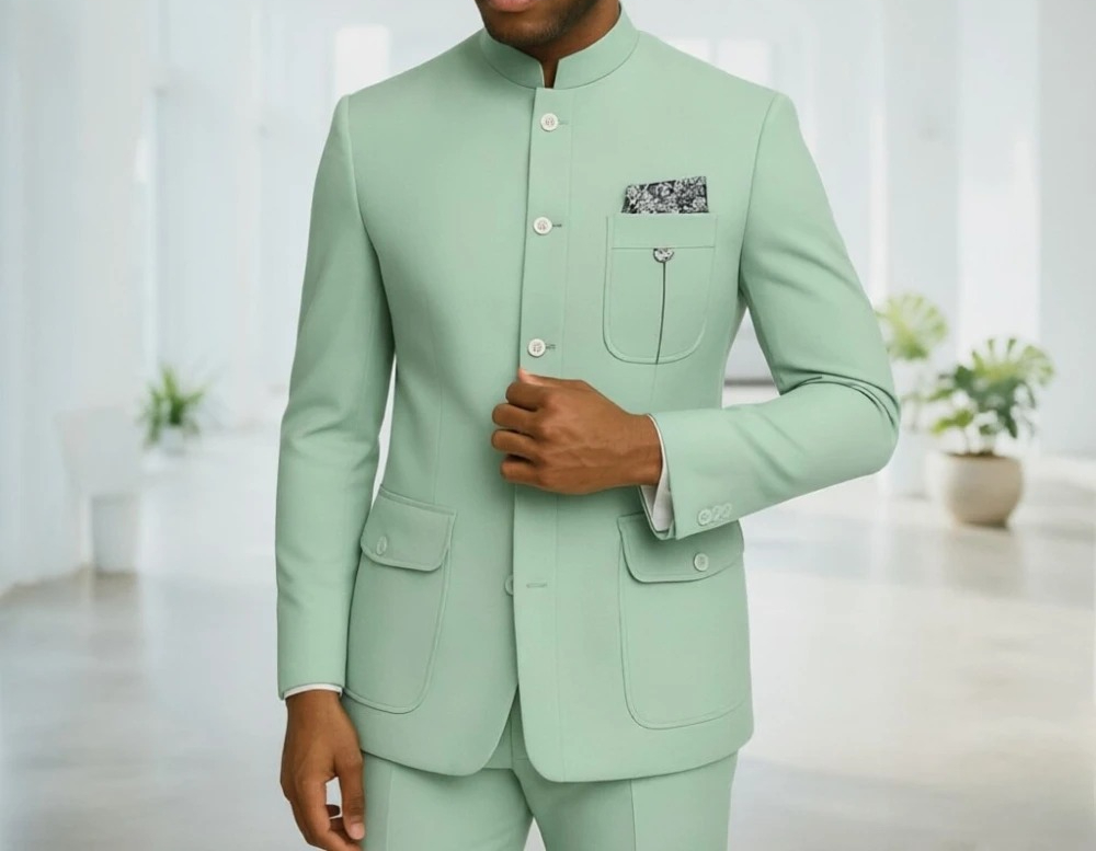 ชุดสูทซาฟารีผู้ชาย สีเขียวอ่อน - Men'S Formal Wear For Office บทวิจารณ์และราคา
