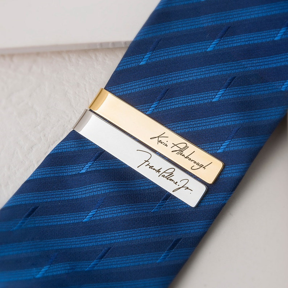 ส่วนบุคคลชื่อ Tie คลิปสแตนเลสส - Tie Bar Clip บทวิจารณ์และราคา