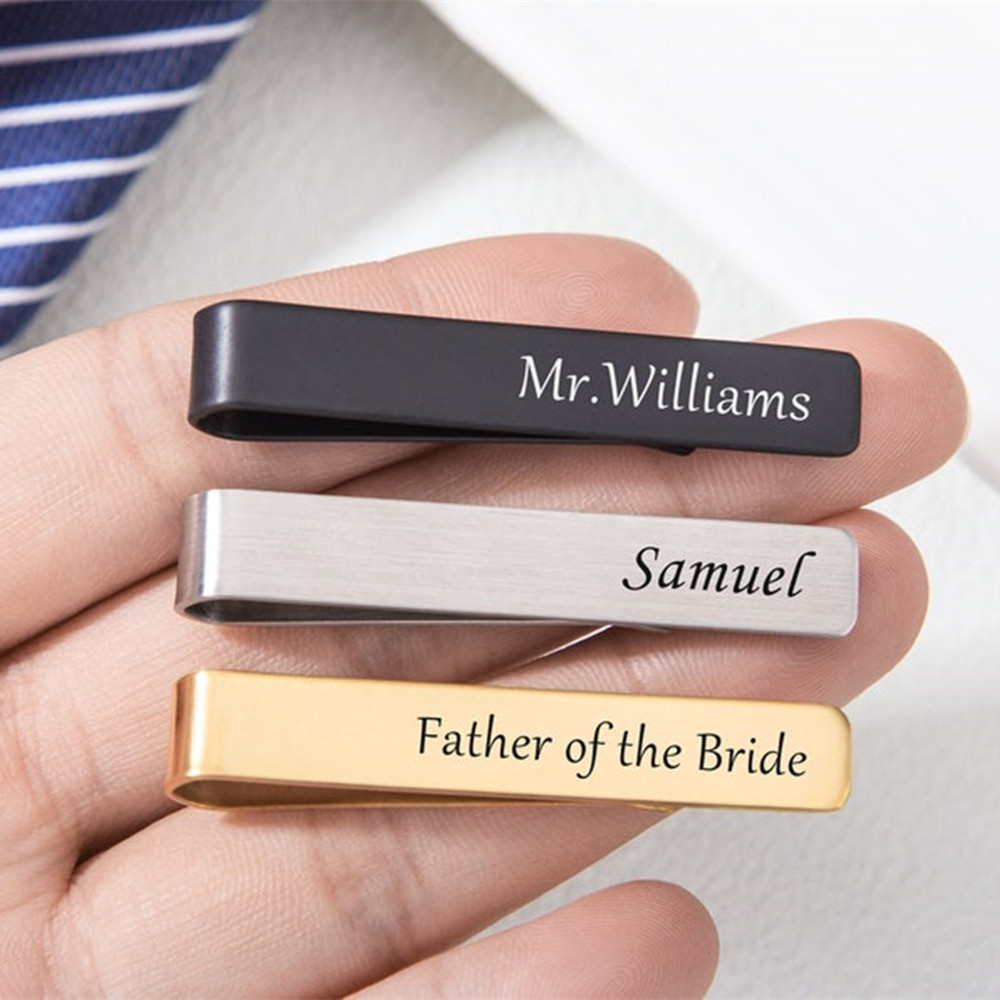 ส่วนบุคคลชื่อ Tie คลิปสแตนเลสส - Tie Bar Clip บทวิจารณ์และราคา