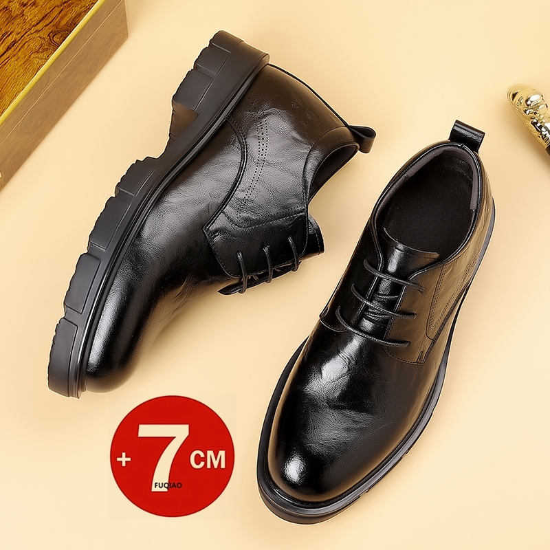 รองเท้าหนังเพิ่มความสูง 7 ซม.  - Formal Men Daily Wear Slippers บทวิจารณ์และราคา