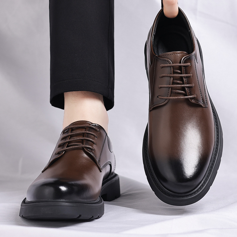 รองเท้าหนังผู้ชายสำหรับชุดทำงา - Men Formal Party Wear Dress บทวิจารณ์และราคา