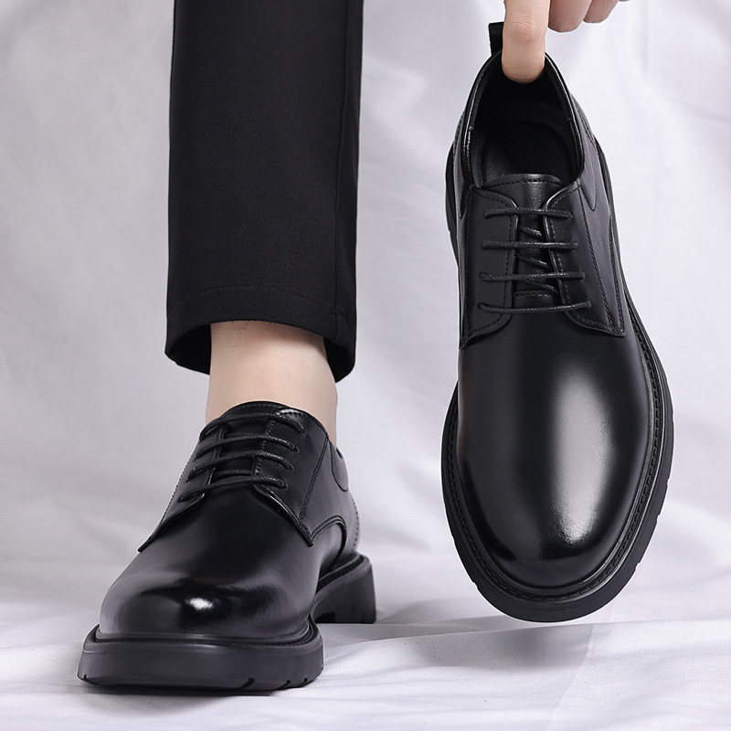รองเท้าหนังผู้ชายสำหรับชุดทำงา - Men Formal Party Wear Dress บทวิจารณ์และราคา