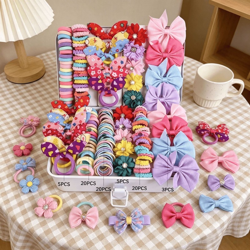 73 ชิ้น ชุดเครื่องประดับผมผ้าใ - Tie Bar Clip บทวิจารณ์และราคา