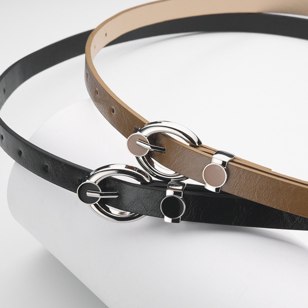 เข็มขัดเอวบางแบบหัวเข็มขัดโลหะ - Formal Belt Leather Thin บทวิจารณ์และราคา