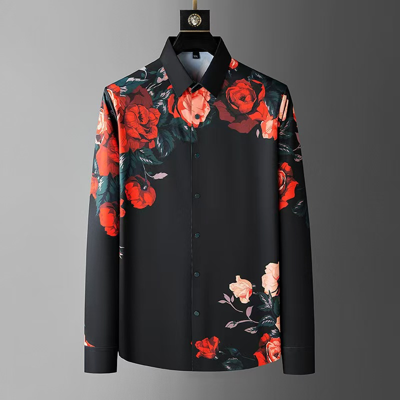 เสื้อแขนยาว Sablon Bunga วินเท - Men Formal Party Wear Dress บทวิจารณ์และราคา