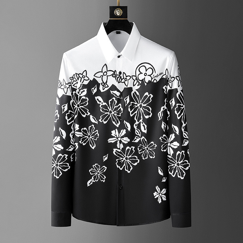 เสื้อแขนยาว Sablon Bunga วินเท - Men Formal Party Wear Dress บทวิจารณ์และราคา