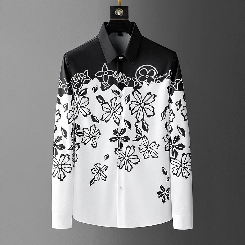 เสื้อแขนยาว Sablon Bunga วินเท - Men Formal Party Wear Dress บทวิจารณ์และราคา