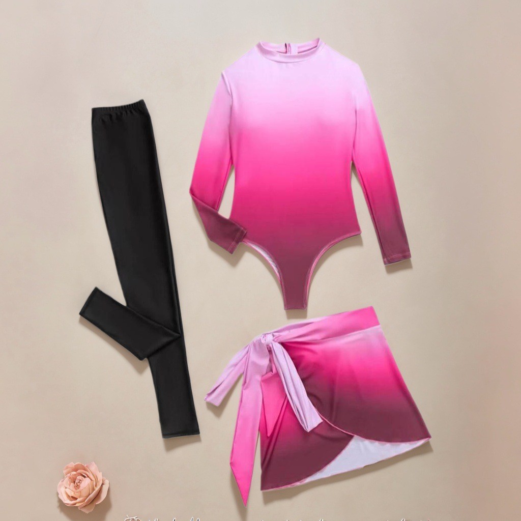 ชุดว่ายน้ำแขนยาวสีฟ้า ชุดว่ายน - Slim Fit Suit Set บทวิจารณ์และราคา